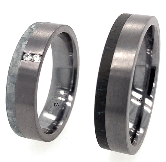 Tantalum Magic Tantal/Carbon Trauringe 31105-30105