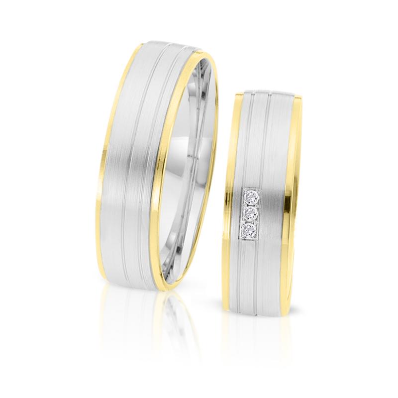 Herzog Trauringe/Eheringe Weißgold/Gelbgold 4134