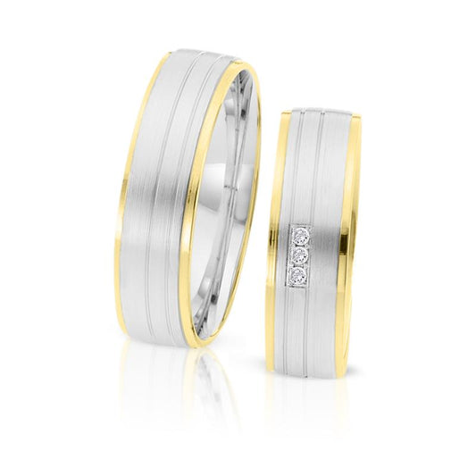 Herzog Trauringe/Eheringe Weißgold/Gelbgold 4134