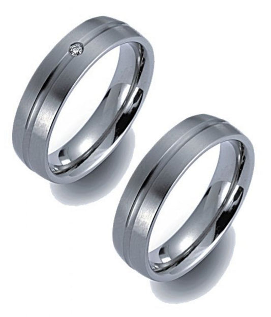TitanFactory Trauringe/Eheringe 51421-51421B aus Titan von TitanFactory