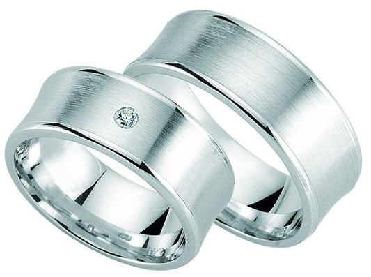 Adam und Eva Collection 8mm Weißgold Trauringe WG 5002