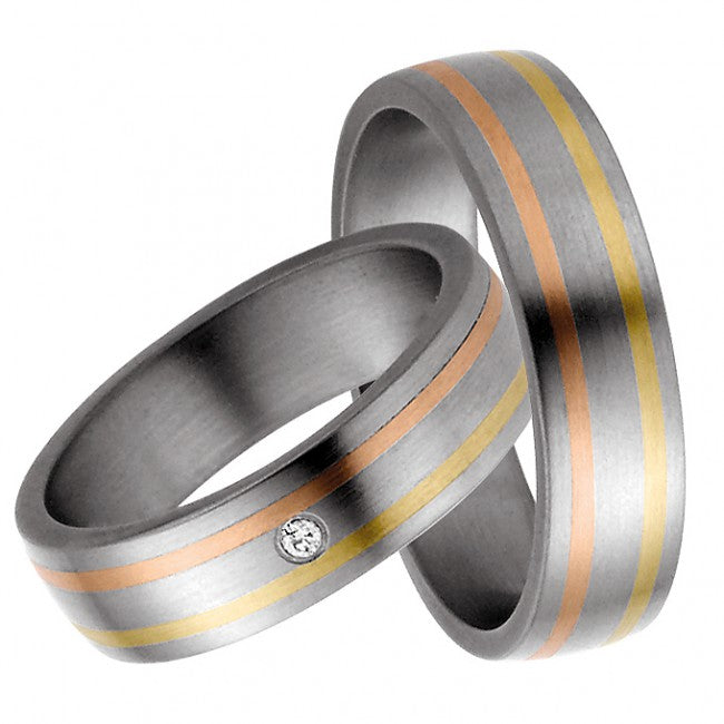 Rauschmayer Eheringe/Trauringe Titan Plus Bicolor 11-50532/10-50532