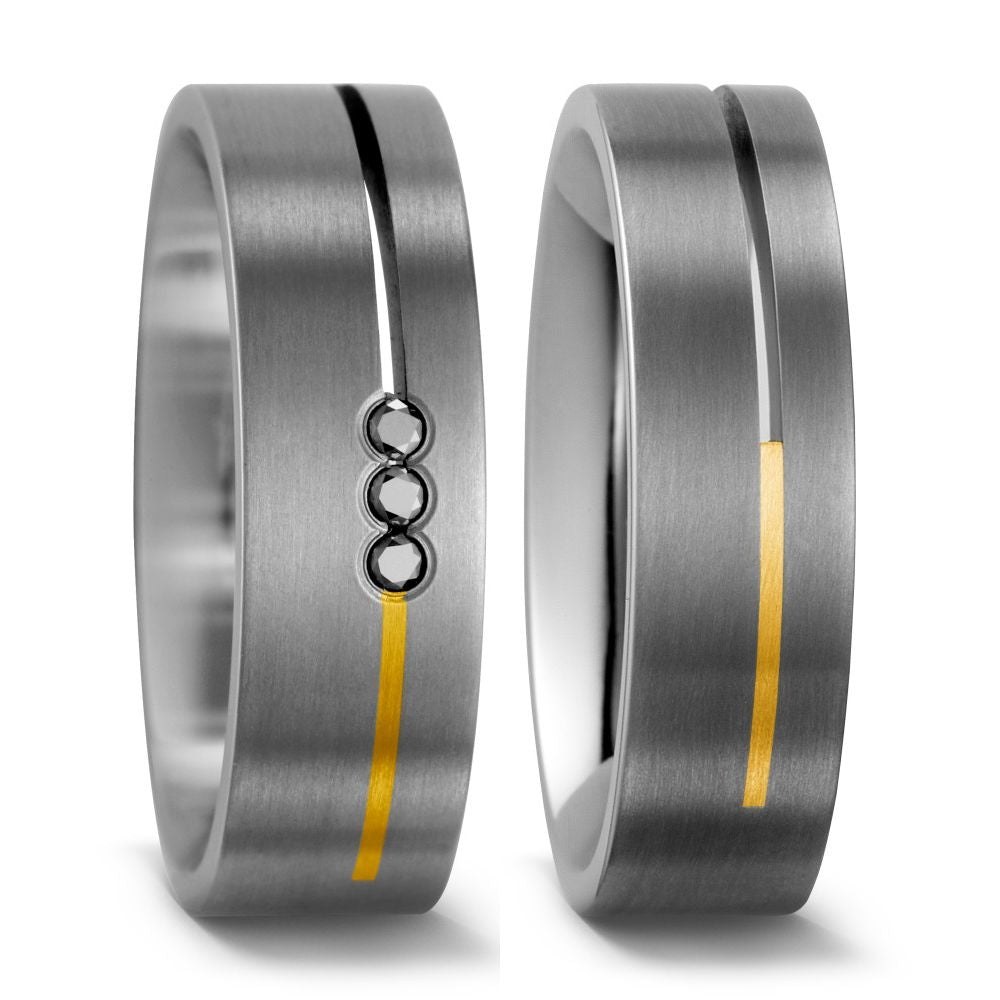 TitanFactory Eheringe/Trauringe Bicolor 51107/001/233/7201-50892/001/000/7201-6.5