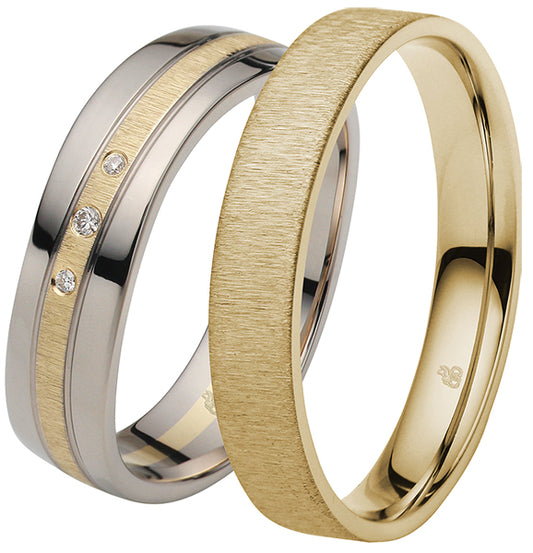 Rauschmayer Trauringe/Eheringe Elements - Palladium-Gold Bicolor 11-51154/10-51154