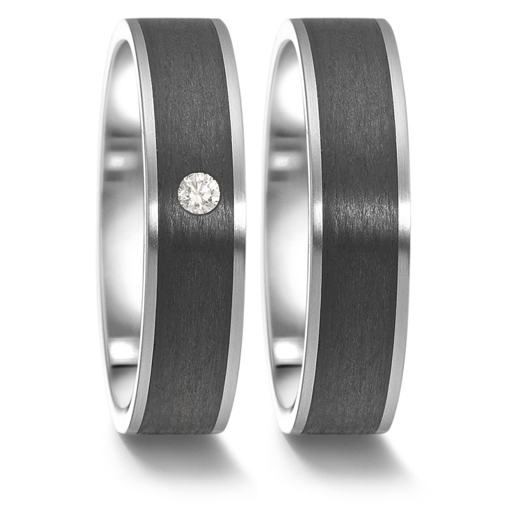 Produktbild: TeNo Trauringe/Eheringe 063.6314.XX Starlight Stahl/Karbon