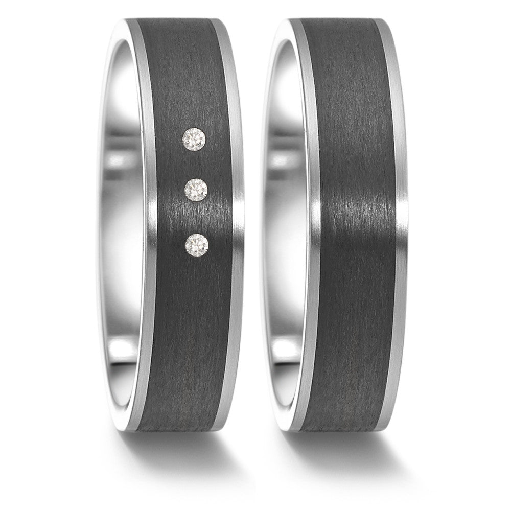 Produktbild: TeNo Trauringe/Eheringe 063.63S01.XX Starlight Stahl/Karbon