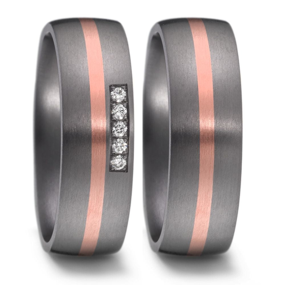 TitanFactory Trauringe Tantal Bicolor 59616/003/005/X501-59616/003/000/X501