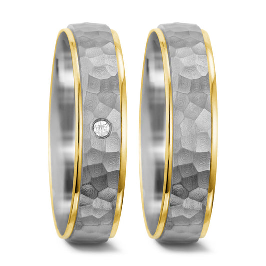 Weidner Trauringe/Eheringe Partnerringe, Trauringe,  Bicolor 62016