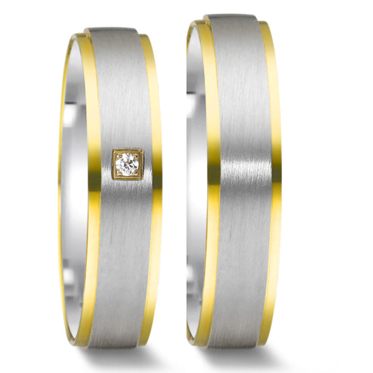 Weidner Trauringe/Eheringe Partnerringe, Trauringe,  Bicolor 62018