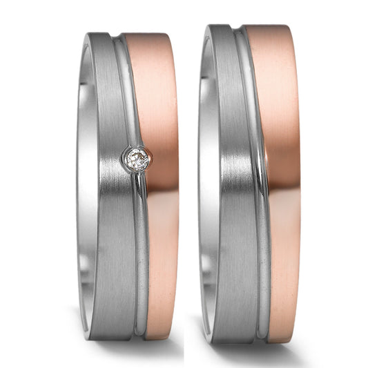Weidner Trauringe/Eheringe Partnerringe, Trauringe,  Bicolor 62039