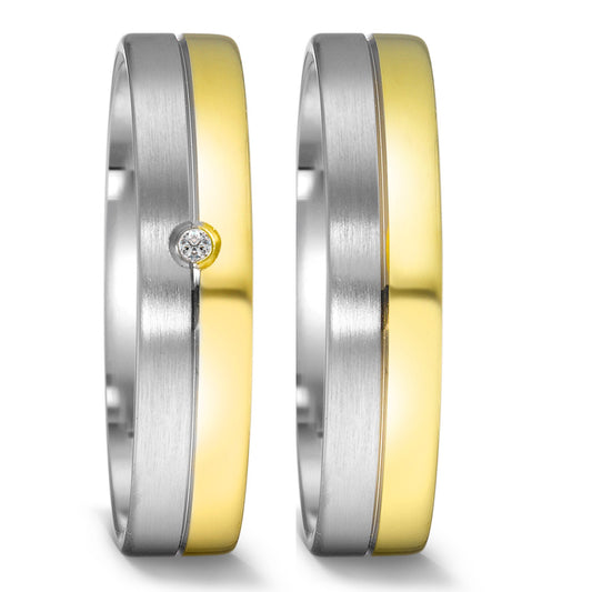 Weidner Trauringe/Eheringe Partnerringe, Trauringe,  Bicolor 62040