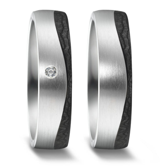 Ringe in Schwarz  Bicolore Ringe aus Carbon online kaufen