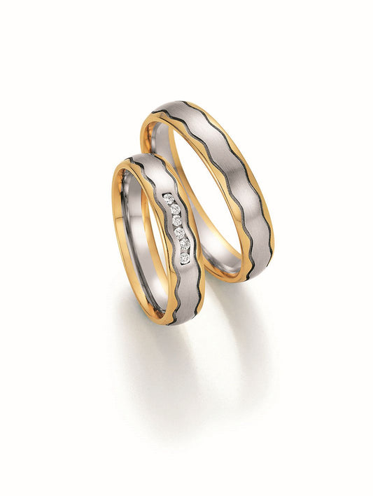 Produktbild: Nowotny Collection Ruesch Trauringe/Eheringe Honeymoon Symphony Bicolor 66/36010-045-66/36020-045