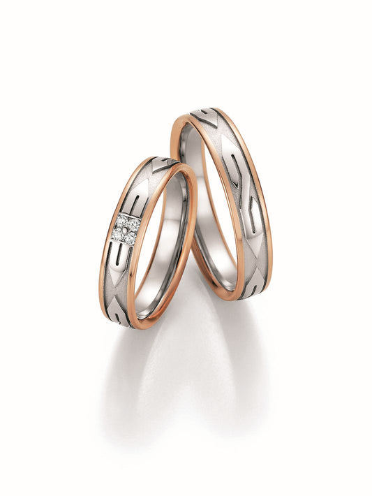 Produktbild: Nowotny Collection Ruesch Trauringe/Eheringe Honeymoon Symphony Bicolor 66/36050-045-66/36060-045