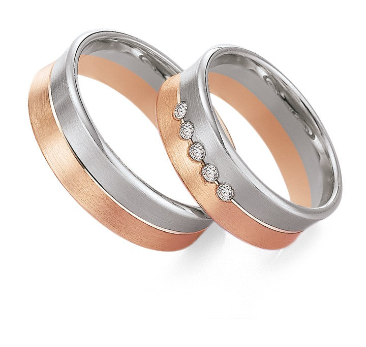Gettmann Trauringe/Eheringe Happy Love Collection Bicolor 8018/70