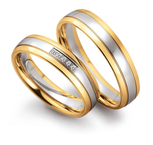 Gettmann Trauringe/Eheringe Happy Love Collection Bicolor 8050/50