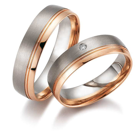 Gettmann Trauringe/Eheringe Happy Love Collection Bicolor 8337/55