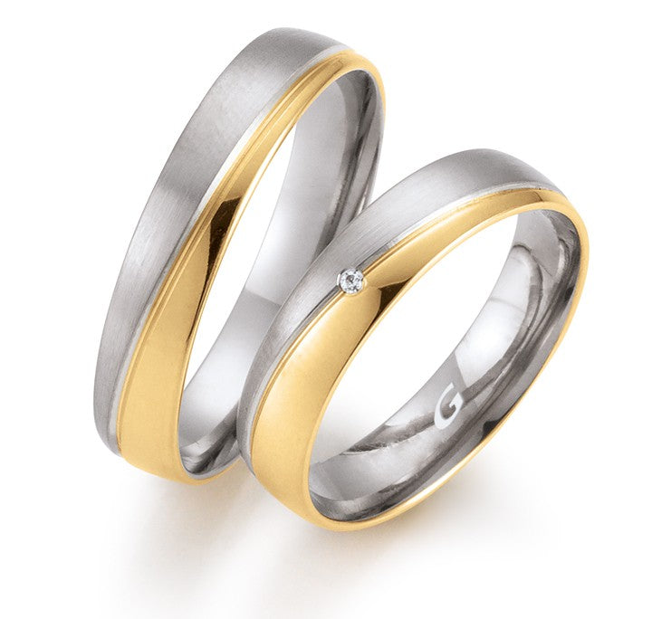 Gettmann Trauringe Happy Love Bicolor 8343/45