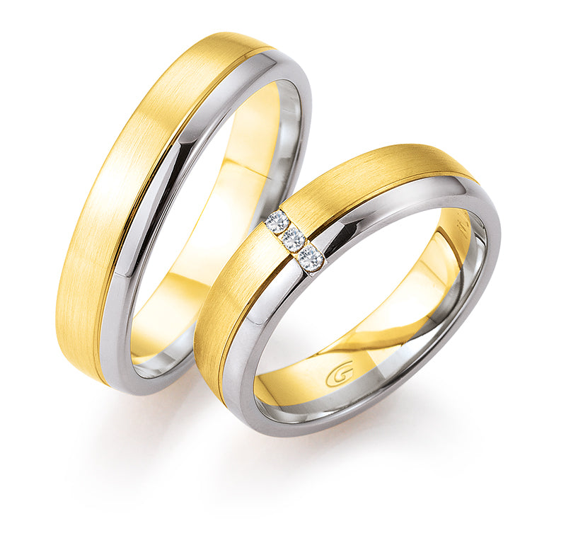Gettmann Trauringe/Eheringe Happy Love Collection Bicolor 8357/50