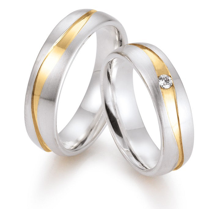 Gettmann Trauringe/Eheringe Happy Love Collection Bicolor 8380/60