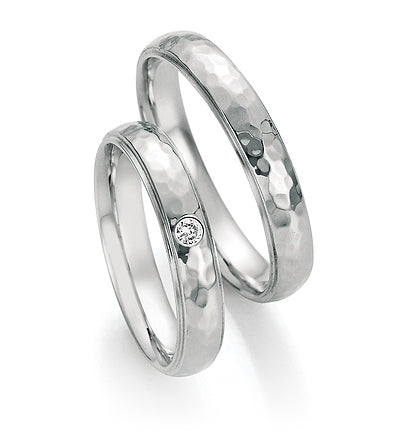 Nowotny Collection Ruesch Trauringe/Eheringe Whitestyle Steel Basics 88/22090-039-88/22100-039