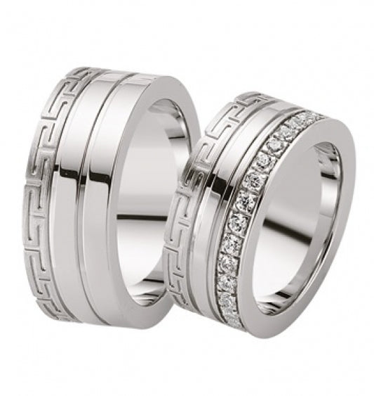 Schwarz Eheringe/Trauringe Luxury Argentum 925-125