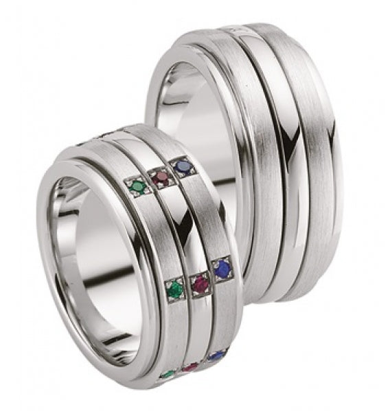 Schwarz Eheringe/Trauringe Luxury Argentum 925-129