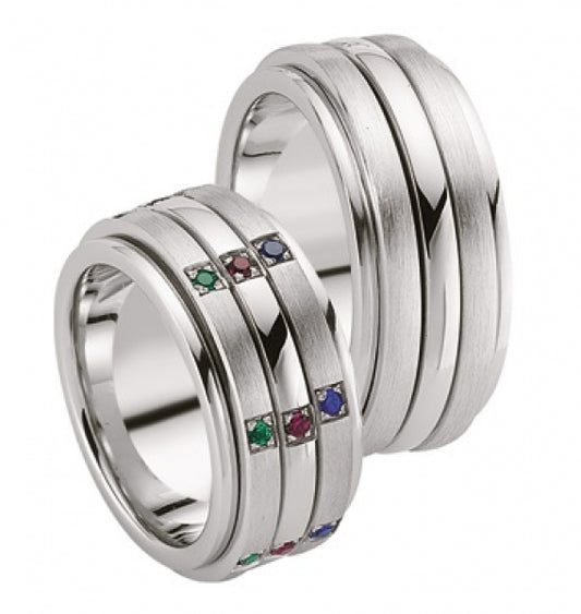 Schwarz Eheringe/Trauringe Luxury Argentum 925-129