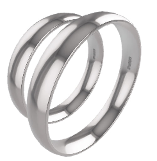 Hochzeitstrauringe Trauringe/Eheringe Klassik 4 mm breite