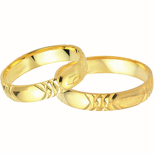 Adam und Eva Collection 4 mm Gelbgold Trauringe GG 8033