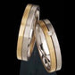 Ernstes Design Trauringe/Eheringe Paar R57-R58 Stahl/750er Gold