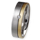 Ernstes Design Trauringe/Eheringe Paar R51-R52 Stahl/750er Gold