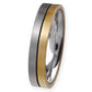 Ernstes Design Trauringe/Eheringe Paar R57-R58 Stahl/750er Gold