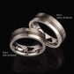 Ernstes Design Trauringe/Eheringe R93-R94 Platin/Titan