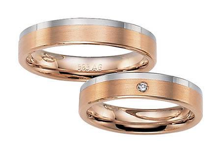 Gerstner Bicolor Trauringe (Weißgold/Rotgold) - 4/27072-4.5 aus Weißgold/Rotgold 375 von Gerstner