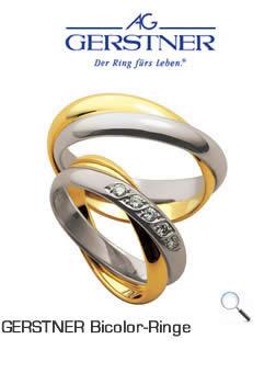 Produktbild: Gerstner Bicolor Trauringe (Weißgold/Gelbgold) - (4)26857/3,5