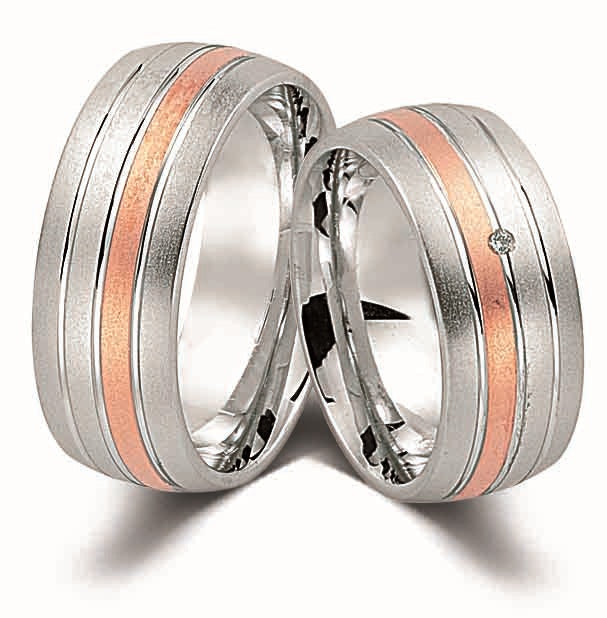 Cilor Platora GS04 Silber/Gold585 Trauringe/Eheringe