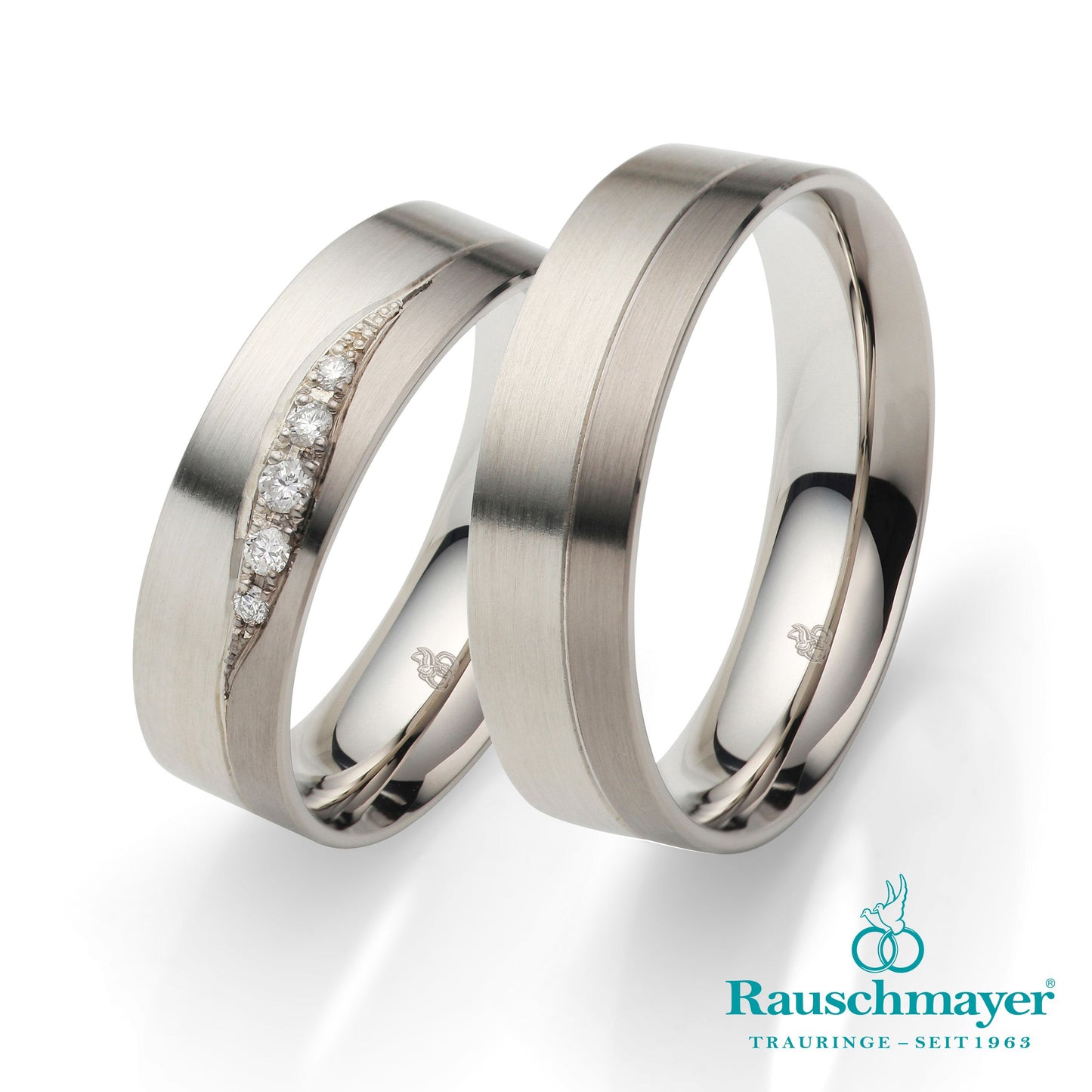 Rauschmayer Eheringe/Trauringe Silber-Palladium 11-51180/10-51180