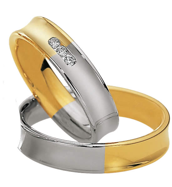 Saint Maurice Trauringe (Gelbgold/Weißgold) 82027-82026
