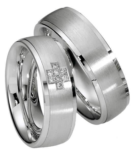 Saint Maurice Weißgold Trauringe/Eheringe  81282-81283