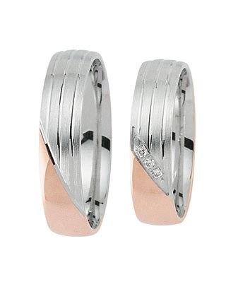 Schwarz Eheringe/Trauringe True Love Bicolor SW 311