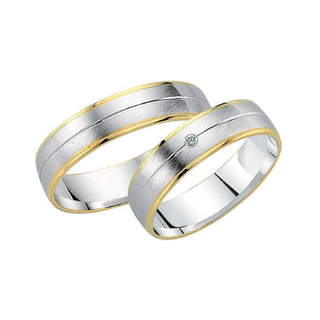 Produktbild: Schwarz Trauringe/Eheringe Crazy Love Bicolor SW555