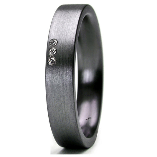 Tantalum Magic Linie P2 Tantal Ring mit 3x0.014 ct.