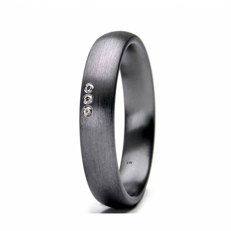 Tantalum Magic Linie P1 Tantal Ring mit 3x0.014 ct.