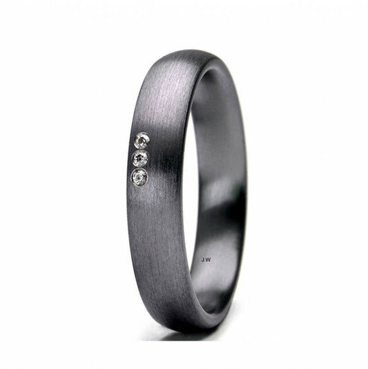 Tantalum Magic Linie P1 Tantal Ring mit 3x0.014 ct.