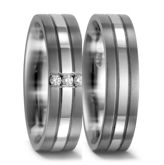 TitanFactory Trauringe/Eheringe Titan-Palladium 50962/001/006/B202-50962/001/000/B202