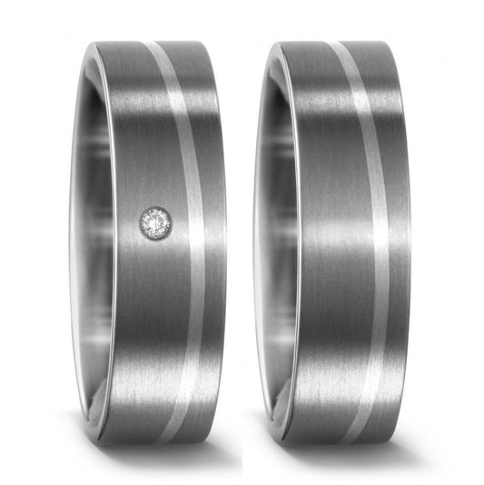 TitanFactory Trauringe/Eheringe Titan-Palladium 51446/001/002/B202-51446/001/003/B202