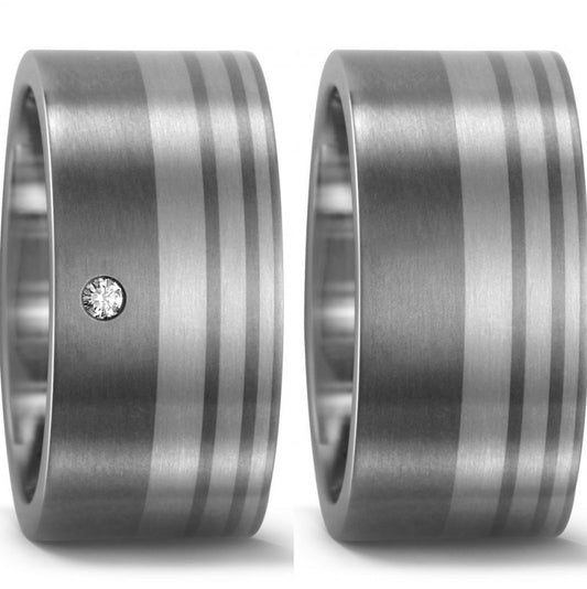 TitanFactory Trauringe/Eheringe Titan-Palladium 51871/001/002/B202-51871/001/000/B202